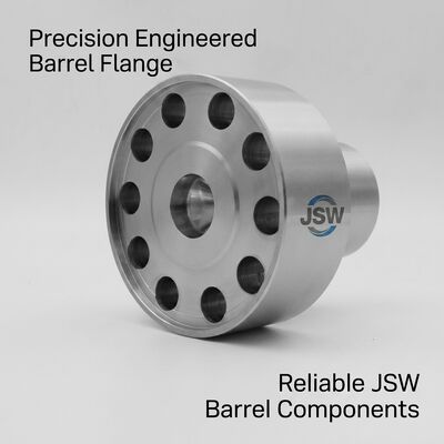 Injection Molding 32mm Screw And Barrel JSW Heavy Barrel Flange Head HRC 30 - 32